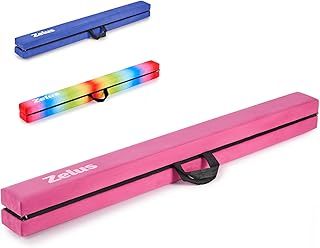 ZELUS 8 ft. 244cm Foldable Gymnastics Balance Beam, with Carry Handles Anti-Slip Base, for Gym Training Fitness Children Adults