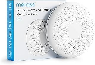 Meross Carbon Monoxide Detector, Dual Sensor Smoke and Carbon Monoxide Alarm, Smoke Alarm for Home with Test/Silence Button, 10-Year Battery Smoke Alarm, 85dB Fire Alarm, EN 14604 & EN 50291 Standard
