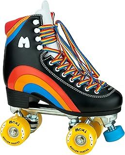Moxi Rainbow Rider Beginner Quad Roller Skates - Recreational Outdoor High Top Roller Skates in Multiple Colours for All Ages
