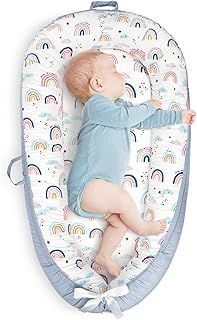 Baby Nest Lounger Cot Bed for Co Sleeping Portable Baby Bassinet Soft Breathable Newborn Lounger Perfect for Newborn Gift Napping Co-Sleeping and Traveling Soft Cotton from 0-18 Months