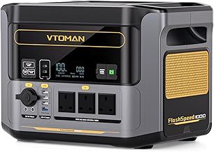FlashSpeed 1000 Portable Power Station 1000W (2000W Peak) - 828Wh LiFePO4 Battery Powered Solar Generator with AC/USB/DC Output Ports, for Camping, Fishing, Blackout, Recharge 0-80% within 1H