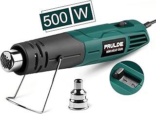 PRULDE Mini Heat Gun Dual Temp, 500W Hot Air Gun Tool 248℃-454℃ with one Nozzle for Crafts DIY, Epoxy Resin, Shrink Wrap, Electronics, Embossing