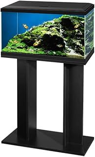 Love Aquatics 60 LED Tropical Glass Black Aquarium and Stand - Includes Filter, Lights & Heater 58L Fish Tank, stand With FREE Syphon kit and Thermometer