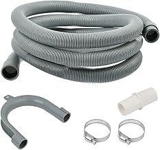 DODUOS 2.5M Washing Machine Drain Hose Extension Pipe Kit, Universal Replacement Drain Hose Extension Pipe Kit, Extra Long Washing Machine Hose Extension for Washing Machine Washer Dryer Dishwasher