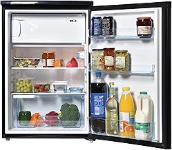 Igenix IG155B Freestanding Under Counter Fridge With 2 Adjustable Shelves, 1 Salad Drawer, 3 Door Shelves, Reversible Door, 95 Litre Capacity Fridge, 14 Litre Ice Box, 55 cm Wide, Black