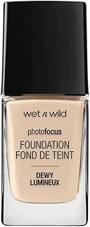 Wet n Wild, Photo Focus Foundation Dewy, Weightless Foundation with Nourishing and Long-wearing Formula, Buildable Coverage, Ideal for Normal to Dry Skin Type, Vegan, Nude Ivory