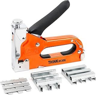 THINKWORK Staple Gun Heavy Duty with 900 Staples, 3 in 1 Cable Stapler for Wood, Upholstery, Fencing, Furniture, Decoration