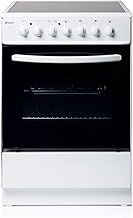 Haden 60cm Freestanding Electric Cooker - 4 Zone Ceramic Hob - 64L Oven Capacity - 90-Minute Timer - Easy Clean Enamel Interior - White