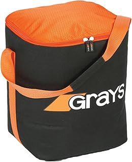 Grays Hockey Ball Bag - Large, Black/Orange, Holds 36 Balls, Zipper Closure