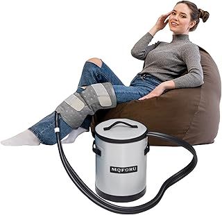 Cold Therapy Machine, Ice Machine for Knee Surgery, Help with Knee Pain Cold Water Circulating System with Pump, Adjustable Timer, Great for ACL,Swelling, Sprains (Gray)