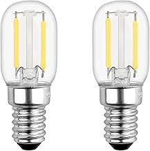 Akynite Mini T22 E14 LED Fridge Bulbs Cool White 6000K, Pygmy Bulbs E14 2W LED Replacement for SES Refrigerator Bulb 15W 230V, Fridge LED Light Bulbs Small Screw E14 Cooker Hood Bulbs, Pack of 2