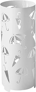 DANIEL JAMES Housewares Metal Umbrella Stand Holder Storage Rack Rain Water Drip Tray Walking Stick Home (White)