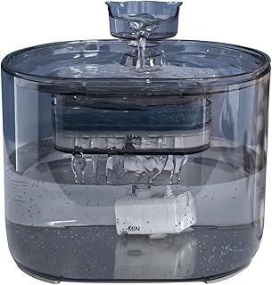 Cat Water Fountain for Drinking - 2.2L Ultra Quiet Cat Fountain, Automatic Pet Drinking Fountain for Cats and Dogs - Visible Water Level Cat Dispenser