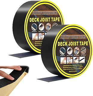 2 Rolls Butyl Waterproof Deck Beam Tape - 30 Meters, High-Temperature Resistant, Black Tape for Wood Protection