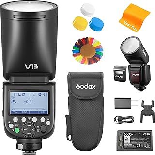 Godox V1Pro-S V1 Pro S TTL Camera Flash for Sony, Godox V1-S Upgraded, 2.4G HSS 1/8000s Li-Ion 76Ws Round Head Flash, Innovative External Flash SU-1, Godox V1Pro for Sony Cameras