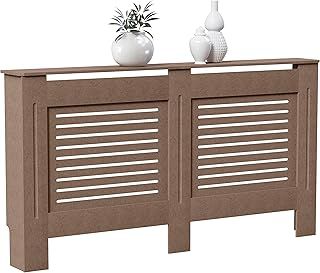 Vida Designs Milton Radiator Cover Unfinished Modern Unpainted MDF Cabinet, Large (H: 82 / W: 152 / D: 19 cm)