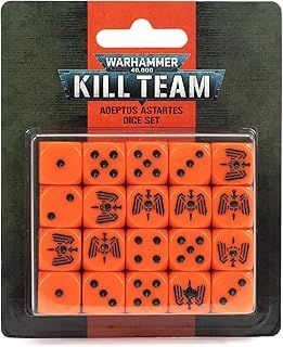 Games Workshop Warhammer 40k - Kill Team Adeptus Astartes Dice Set Black 99220101025