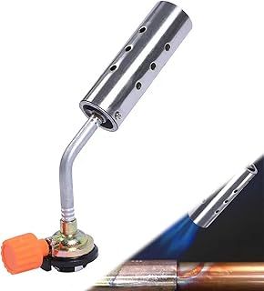 LERANXIN Gas Weed Burner, Windproof Design Flame Thrower of Stainless Steel, Large Area Weed Burner for Gas Canister, Ideal for Weeding, Camping and Grill Lighter
