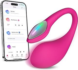 LOVENSE Lush 4 Remote Control G-spot Egg Vibrator with Vibrant LED Light Tail, Couples Sex Toys for Women, App Controlled Adult Toys & Games Long Distance Stimulate Vibrator Easy Use & Powerful