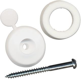 10 x White 10mm Thick Polycarbonate Sheet Fixing Buttons to fix or Screw into Noggin Purlin rafters or Poly