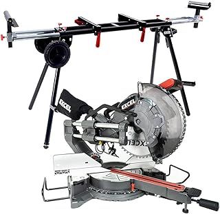 305mm Mitre Saw 240V Sliding Double Bevel 1800W with Universal Wheel Stand