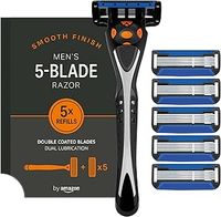 by Amazon Male 5 blade men's razor with 5 Count refill
