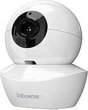 Babysense Add On Camera Video Baby Monitor HD S2, Remote Pan Tilt Zoom, Two-Way Talk Audio, Long Range, Night Vision, Night Light, Lullabies, Temperature Monitoring
