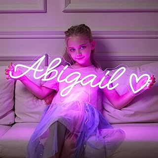 Aslanka Custom Neon Signs, Personalized Dimmable Name Led Lights for Room Decoration, Bedroom, Wedding, Bar Shop, Birthday, Girls Kids Gift
