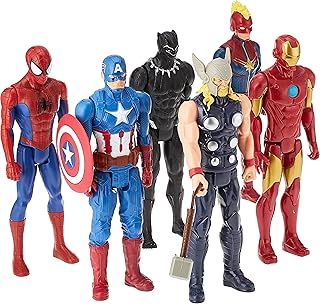 Marvel Titan Hero Series Action Figure Multipack, 6 Action Figures, 30-cm Toys, Inspired Comics, for Children Aged 4 and Up