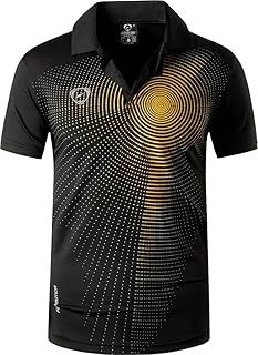 jeansian Men's Short Sleeve Polo T-Shirts Wicking Breathable Running Training Sports Tee Tops LSL195
