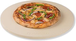 ROCKSHEAT 36 x 1.5 cm 14.2" Round Pizza Stone, Cordierite Pizza Stone for Oven Grill BBQ, Food Grade Baking Stone for Pizza and Bread, Outdoor Pizza Accessories for Grilling