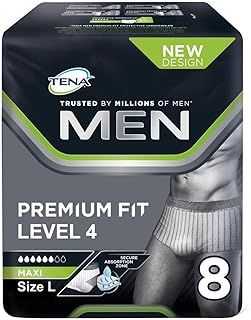 Tena Men Premium Pants Large, Pack of 8( L/XL)