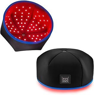 Red Light Therapy Hair Growth Cap for Hair Regrowth,Ledoche Red Light Therapy Hat,Dual-Wavelength Phototherapy Beanie for Men Women Improve Scalp Health Shine Reduce Dandruff Devices Black
