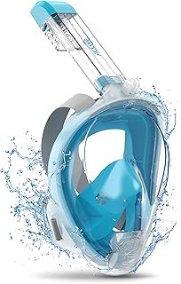 ACURE Full Face Snorkel Mask for Adult, SN04 Snorkeling Mask with Detachable Camera Mount, Dual Anti-Fog Design & Upgraded Breathing System & Anti-leak & 180° Wide View for Adults Youth