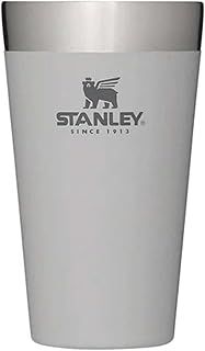 Stanley Adventure Stacking Beer Pint 0.47L - Travel Mug Keeps Drinks Cold For 4 Hours - Stainless Steel Thermal Cup - Stacks Infinitely - Double Wall Vacuum Insulation - Dishwasher Safe - Ash
