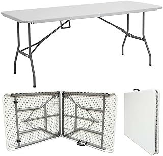 6ft Folding Heavy Duty Trestle for Outdoor BBQ Picnic Party Garden Tables, White, 180 x 70 x 74 cm, BRF001