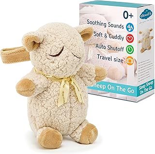 Cloud B Sleep Sheep On the Go - Cuddly Baby Toys - Ideal for Baby Toys 6 to 12 Months - Award-Winning Soothing Lullabies White Noise Machine Baby