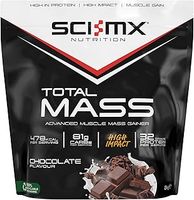 SCI-MX Total Mass - Advanced Muscle Mass Gainer Protein Powder - Muscle Growth & Weight Gain - Chocolate • 32g Protein + 478 Calories per Serving • 2kg