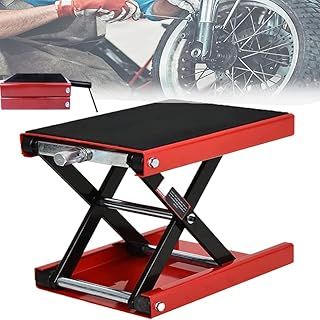 Motorcycle Scissor Lift,Jack Scissor Hydraulic Lift for Terrain Vehicle,Stand Lift Jack for Motorbike Repair,Heavy Duty Steel Bike Repair Deck Bracket with Adjustable Height (3.6 inch-15 inch)