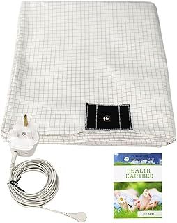 Grounding Sheet Grounding Bed Mat,Earthing Bed Sheet Natural Wellness and Healthy Earth Energy Sheet with UK Connection (137 x 190 cm)