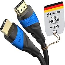 KabelDirekt 8K & 4K HDMI Cable – 20m – Designed in Germany – Supports 4K@60Hz, UHD, Ethernet – HDTV, PC, PS5, Xbox, Switch & all other HDMI devices