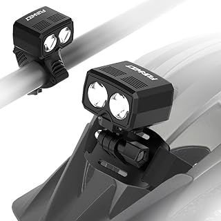 FUNWICT Helmet Light LED Bike Headlight Rechargeable Bike Helmet Light IP65 Waterproof 1000 Lumens 5 Lighting Modes Bicycle Helmet Light for Cycling Fit Most Helmets