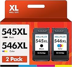 PG-545XL CL-546XL Ink Cartridges, BK/C/M/Y multipack, Replacement for Canon 545 and 546 XL for Pixma MG3050 MG2500 MG2550S TS3150 TS3350 MG2555S TR4550 MG2950 MG2450 MG3053 MX495