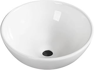 Modern Round Countertop Basin Sink Ceramic Vessel Bowl Washbasin for Lavatory Bathroom 320 x 320 x 130mm