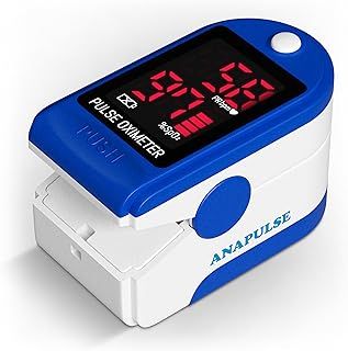 Finger Pulse Oximeter | Digital Display | Heart Rate & Oxygen Level Readings | Batteries, Carrycase and Lanyard Included | CE Approved | NHS Supplied (ANP100)