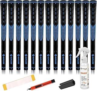 SAPLIZE CC01 Rubber Golf Grips, 13 Grips, 4 Colors Available, Standard/Midsize/Oversize Anti-Slip Rubber Golf Club Grips