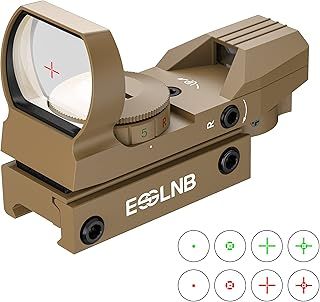 ESSLNB Red Dot Sights 5 Brightness Settings Rifle Scope with 20mm/22mm Weaver/Picatinny Rail Mount and Cover for Hunting