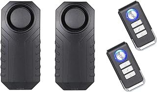 Lancoon Bicycle Alarm, Anti-Theft for Bike Motorcycle Car Vehicles with Remote Control, 113 db Super Loud (Pack of 2)