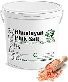 Grow Chem COARSE Himalayan Pink Salt (10KG Bucket), Salt Refill for Cooking, Bathing, Hydrating & Exfoliation