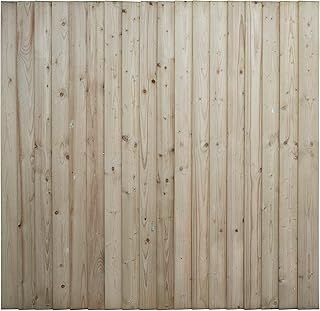 Premium Closeboard Fence Panel - Heavy Duty Vertical Feather Edge Fence Panels (Height 6ft (181.5cm) with Capping - Natural (Light Green))